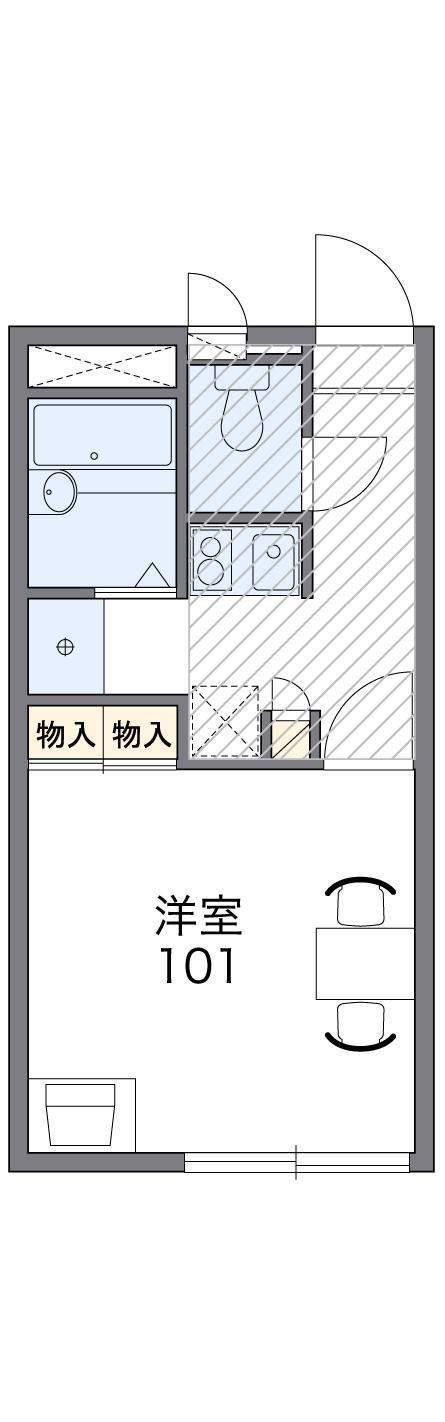 レオパレスMER(1K/1階)の間取り写真
