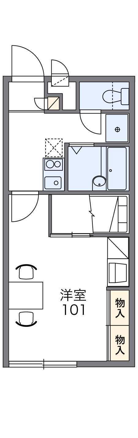 レオパレスANNIE(1K/2階)の間取り写真