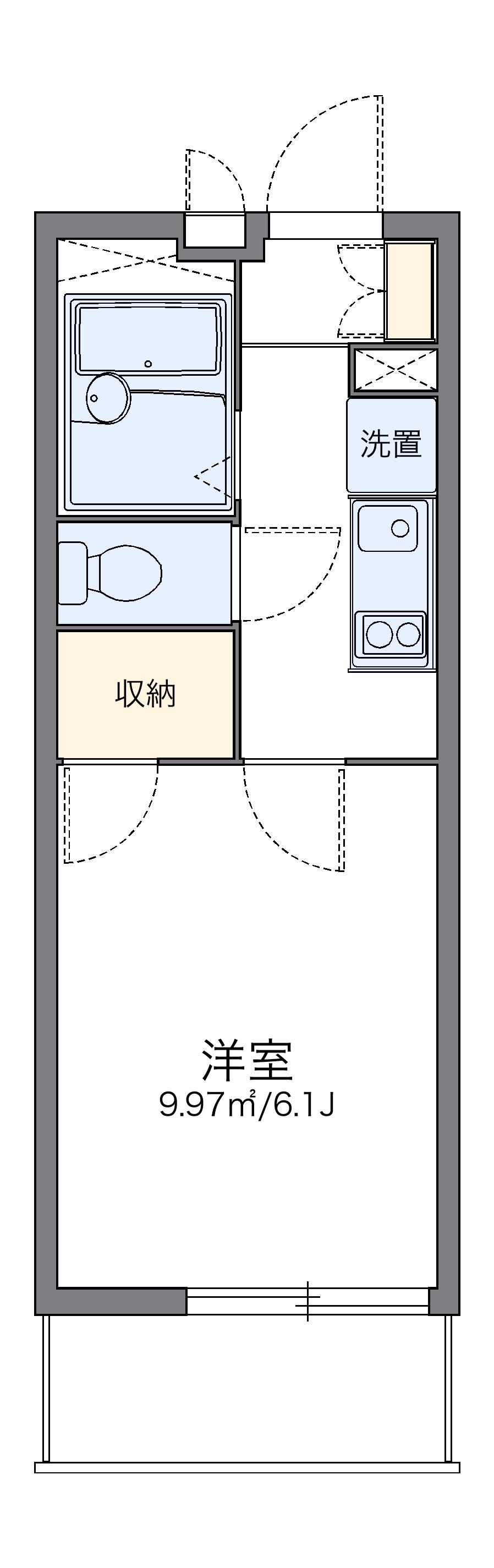 レオパレスサザンカ(1K/2階)の間取り写真