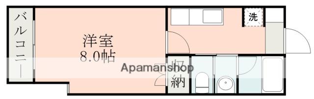 シュペール鴨池(1K/3階)の間取り写真