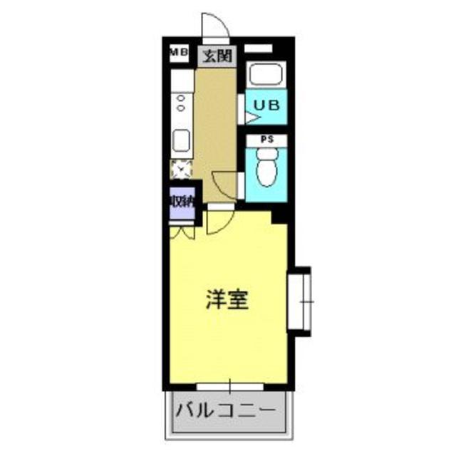 エクセル新屋敷(1K/3階)の間取り写真