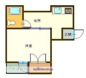 KBKスポーツ上町ビル(1K/4階)の間取り写真