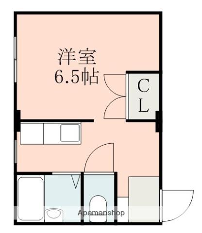 ハイツユニバーシティ(1K/2階)の間取り写真