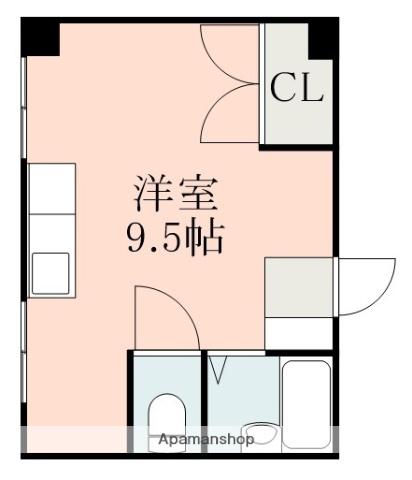 ハイツユニバーシティ(ワンルーム/1階)の間取り写真