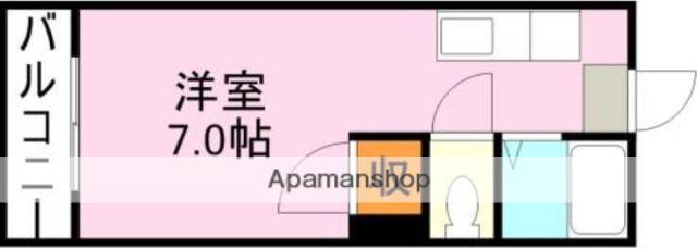 アビターレ新屋敷(ワンルーム/1階)の間取り写真