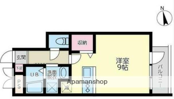 MODENA高麗(ワンルーム/5階)の間取り写真