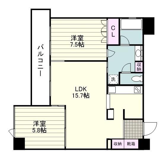 EPERNAY(2LDK/5階)の間取り写真