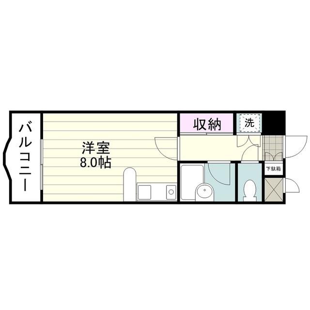 メイゾンモンテメール(ワンルーム/4階)の間取り写真