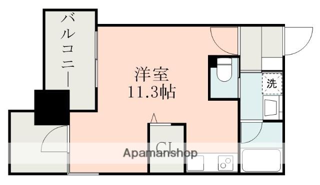 ヴェレーナ鴨池(ワンルーム/3階)の間取り写真