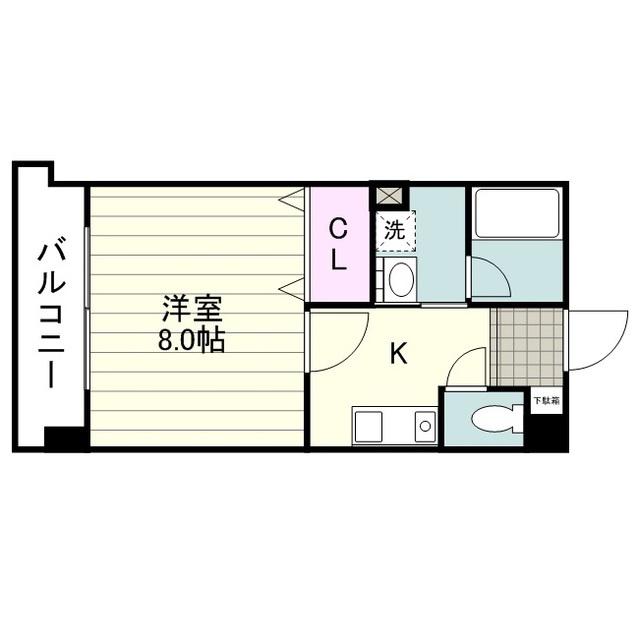桜七番館(1K/3階)の間取り写真