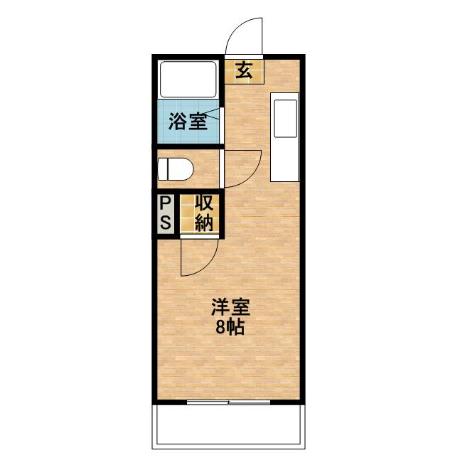 シャンポール南郡元(ワンルーム/3階)の間取り写真