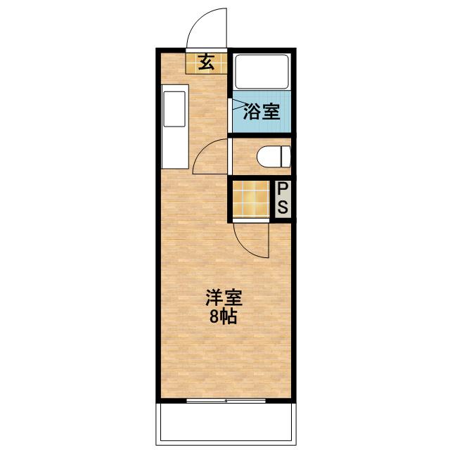 グランディオーズ宇宿(ワンルーム/1階)の間取り写真