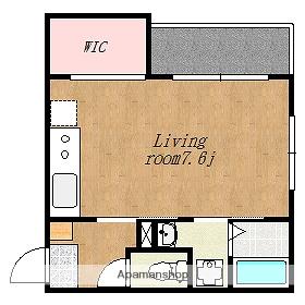 BASE 1ST(ワンルーム/4階)の間取り写真