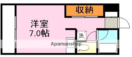 モンヴァレ(ワンルーム/2階)の間取り写真