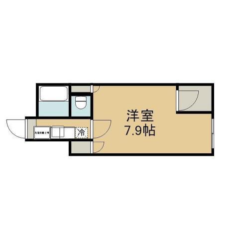 ブリリアントハイツ(1K/2階)の間取り写真