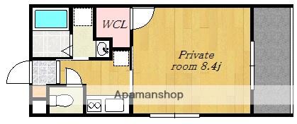 LUCIA(1K/4階)の間取り写真