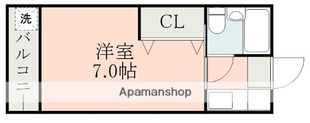トウセキ城西ハイツ(1K/1階)の間取り写真