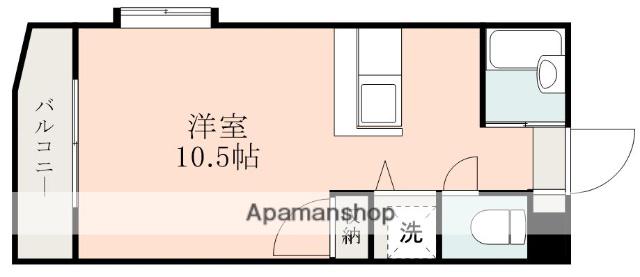 サンパティーク下荒田(ワンルーム/1階)の間取り写真