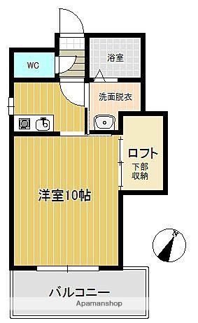 プログレスーN(1K/4階)の間取り写真