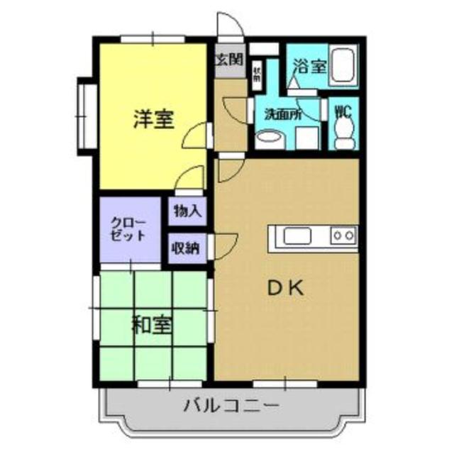 パストラールII(2LDK/4階)の間取り写真