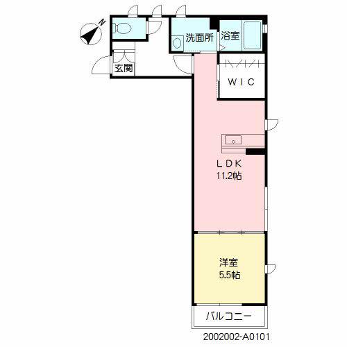 KーブルーノⅢ(1LDK/1階)の間取り写真