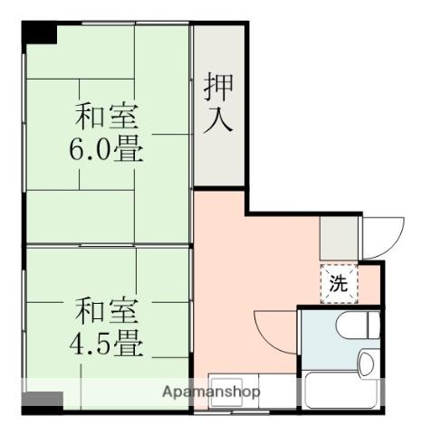 天文館ファッションビル(2K/4階)の間取り写真