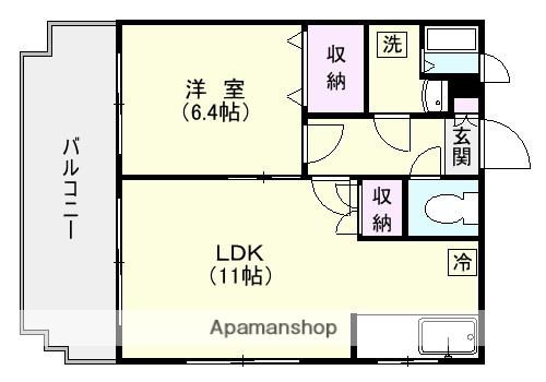 YKヒルズ(1LDK/1階)の間取り写真