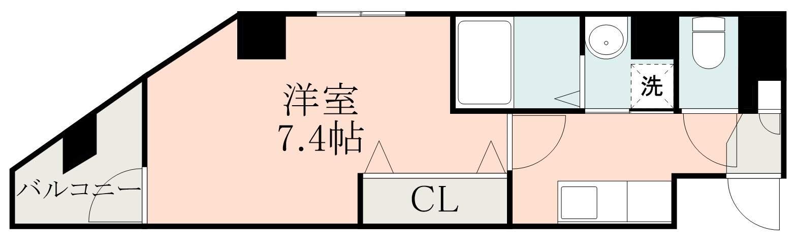 PREMIUM ARATA(1K/8階)の間取り写真