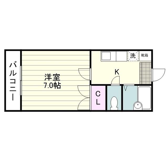 サンライズマンション(1K/3階)の間取り写真