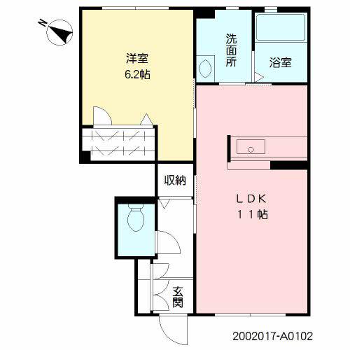 シャーメゾンアビアント(1LDK/1階)の間取り写真