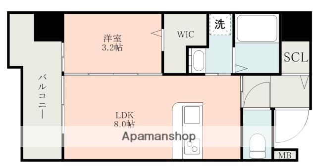 CLARE GRACE鴨池(1LDK/9階)の間取り写真