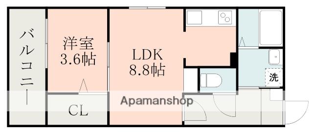 BLISTOL.K(1LDK/1階)の間取り写真