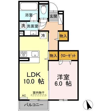 AVENIR五代町Ⅰ(1LDK/1階)の間取り写真