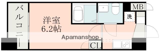S-RESIDENCE照国ASCENT(1K/7階)の間取り写真