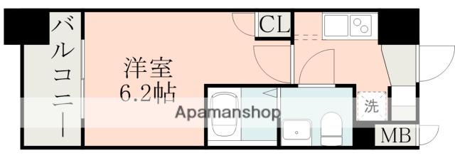 S-RESIDENCE照国ASCENT(1K/8階)の間取り写真
