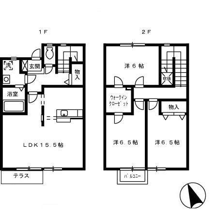 グランディーハイツ永利(3LDK)の間取り写真