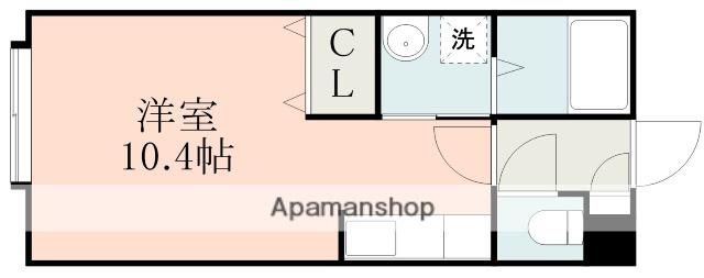 CUBEX(ワンルーム/2階)の間取り写真