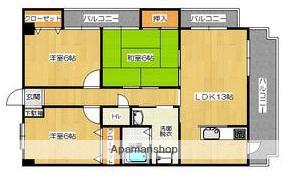 レクエルド・アイ(3LDK/3階)の間取り写真