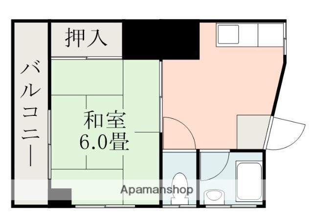 下荒田Nビル(1K/3階)の間取り写真