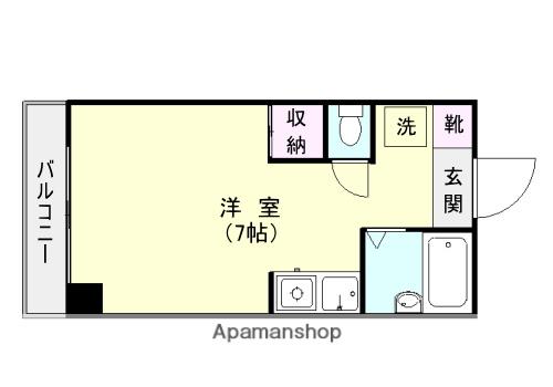 アップルコート紫原Ⅳ(ワンルーム/4階)の間取り写真