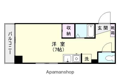 アップルコート紫原Ⅳ(ワンルーム/3階)の間取り写真