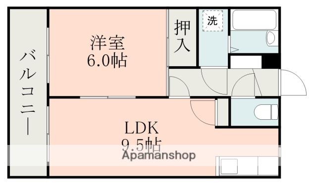 クール永吉(1LDK/1階)の間取り写真