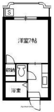 レインボー鴨池(1K/2階)の間取り写真