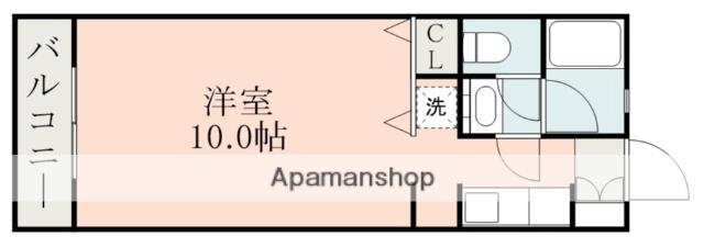 ペガサス2(1K/2階)の間取り写真