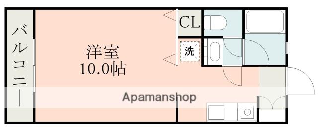 ペガサス2(1K/1階)の間取り写真