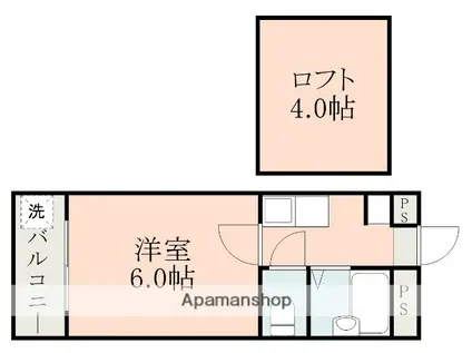 アップルハウス慶京(1K/1階)の間取り写真