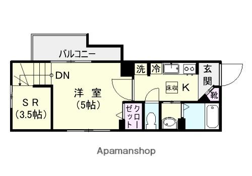 プレステージ荒田(1K/1階)の間取り写真