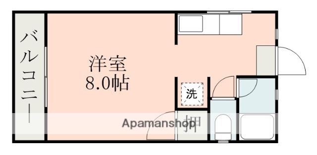 桜ハイツTAKE(1K/2階)の間取り写真