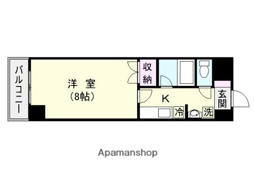 田原ビル(1K/4階)の間取り写真
