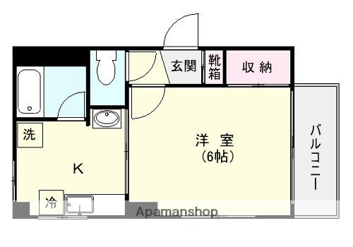 シティライフ荒田(1K/2階)の間取り写真